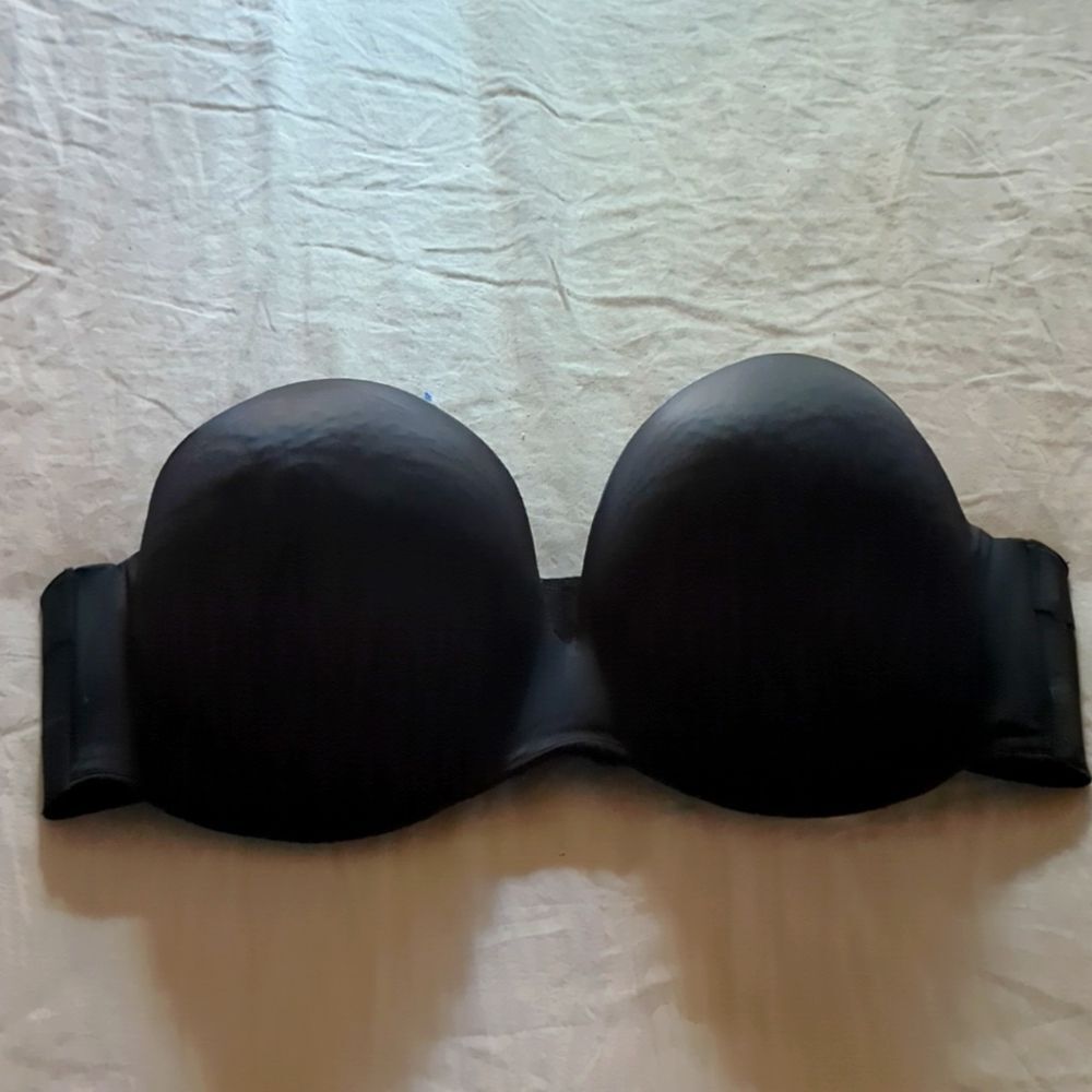 Cacique Black 42 DDD Strapless Push up Bra